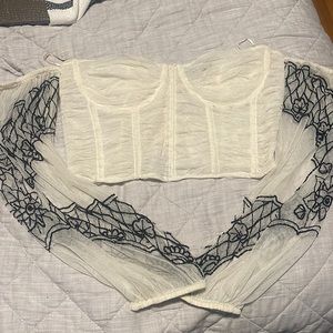 Zara off shoulder Corset Top